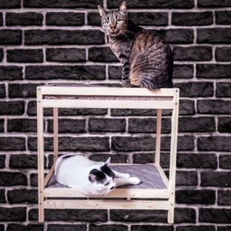 Wygodne łóżeczko piętrowe dla kotów lub małych piesków